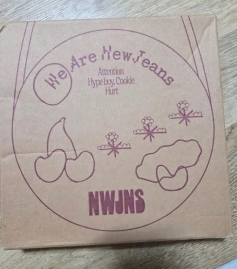 NewJeans burgundy round bag
