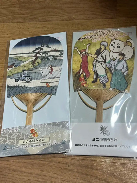 Gintama Illustration Mini Fan + Envelope 2 Types Bundle Sale