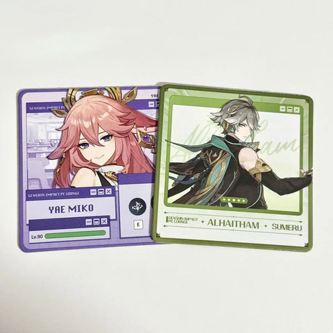 Genshin Impact Yae Miko, Alhaitham Coaster