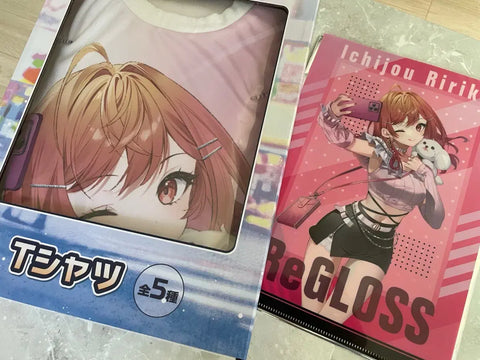 Rigloss Ichijo Ririka Full Graphic T-Shirt + Clear File Set