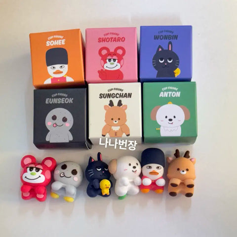 Liraze Rise Cup Figure Bundle, Ttolbyeong, Nyangdeok, Lizko, Song Yongdori, Urakbam, Meongryongi