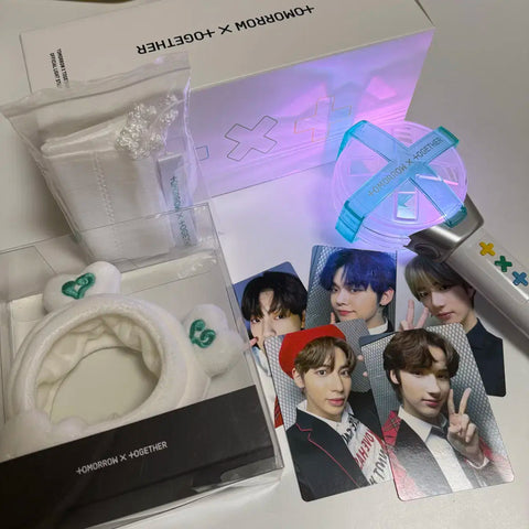TXT Tomorrow X Together light stick MOA BONG + photocard + cover, selling as a set.