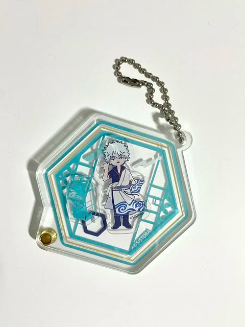 Gintama Retopo Gintoki Katsura Zura Acrylic Keychain Shaka Shaka