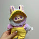 Labubu Fluffy Doll Yellow Check