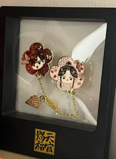 Heaven Official's Blessing Metal Badge Hua Cheng Xie Lian San Lang Xianle Keychain Webtoon Prince Photocard