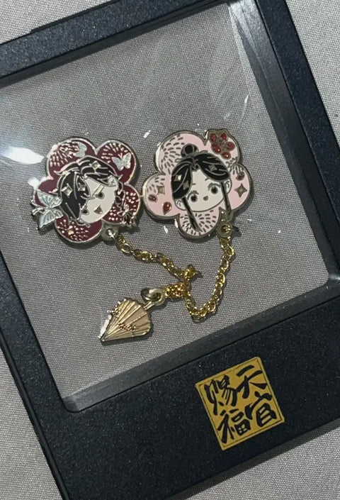 Heaven Official's Blessing Metal Badge Hua Cheng Xie Lian San Lang Xianle Keychain Webtoon Prince Photocard