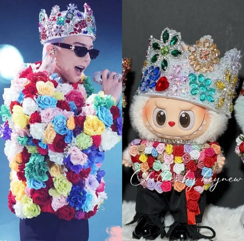 Labubu G-Dragon outfit Taiwan Power Rose outfit