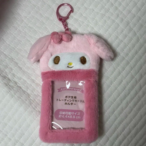 My Melody Cinnamoroll Boa Fur Card Holder Toploader