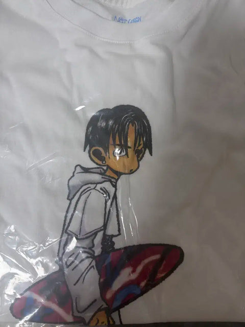 NCT Wish Riku Illustration Short Sleeve T-Shirt MD Surf Color MD Yushi Sion