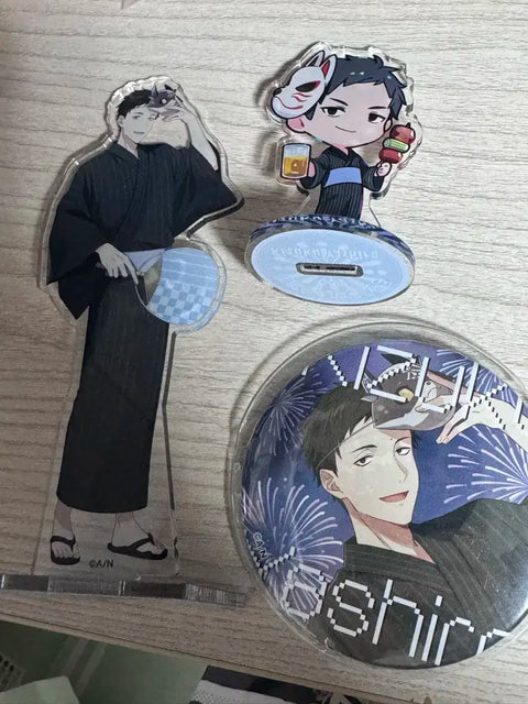 Nijisanji Yashiro Kizuku Sweets Paradise Collab Yukata Acrylic Can Badge Set