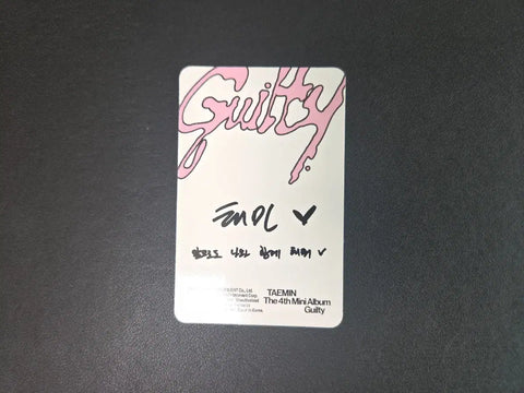 Taemin Guilty photocard