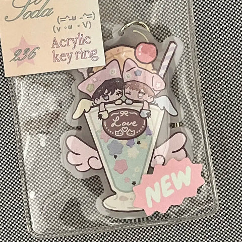 Garbage Time, Gabta, Heart-nim, Jongsu, Sangho, JongSang, Parfait Acrylic Keyring Goods