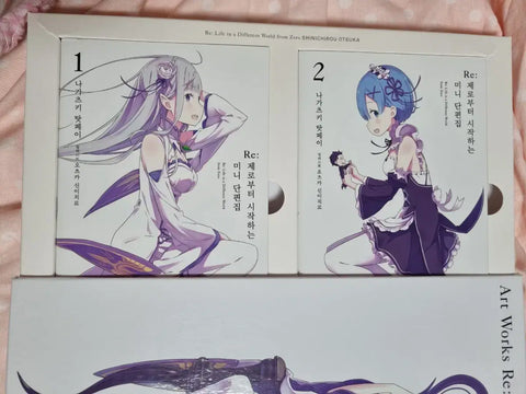 Re:Zero Art Book Limited Edition Emilia Rem Ram Subaru Bishoujo Illustration