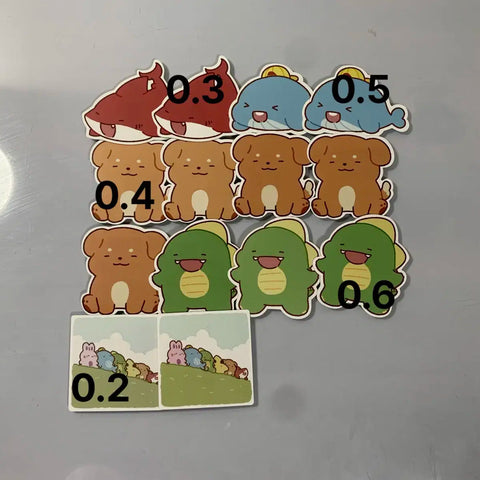 Sleepground Signature Removable Radduck Dinosaur Sleepground Pixelly Season's Greetings Sticker
