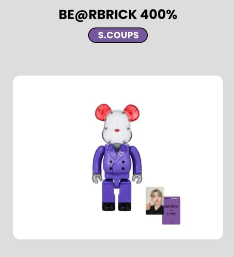 Seventeen S.Coups BE@RBRICK Bearbrick 400% Transfer