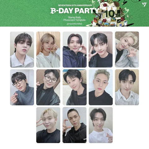 Seventeen Jamsugyo photocards, all for sale as a set.