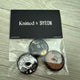 QWER demo x knitted can badge for sale.