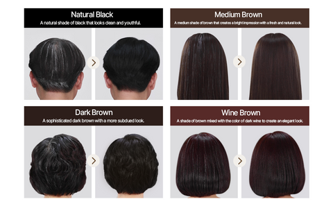 SeedBee - Hair Water Coloring for full gray coverage, 4 Colors (Medium Brown, Dark Brown, Natural Black, Wine Brown)