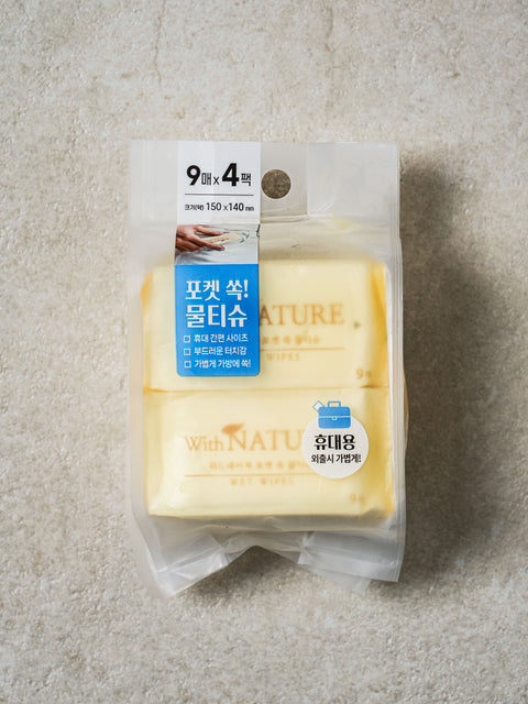 [✈️KOREA] Daiso - Mini Pocket Wet Wipes 9 sheets 4 pack