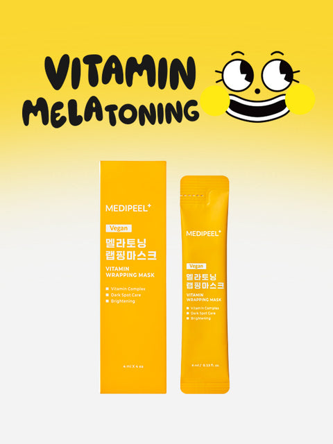 [✈️KOREA] Daiso - Medicube Vitamin Mela Toning Wrapping Mask 4 ml 4pcs
