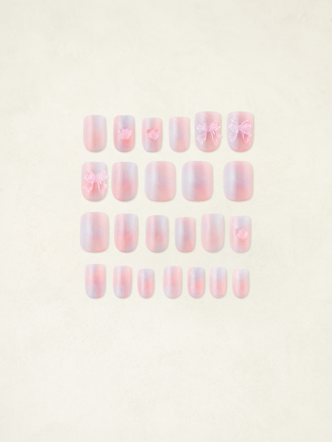 [✈️KOREA] Daiso - [Sugar Candy] 25Y Too Cool For School Real Wear Nail Tips 24pcs