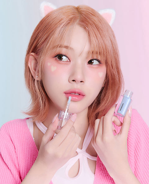 [✈️KOREA] Daiso - [Younis Kotoko PICK] Lovely Cat Mood Change Lip Topper (01 Kitten Blue) (Cocoa Gaga by Forencos)