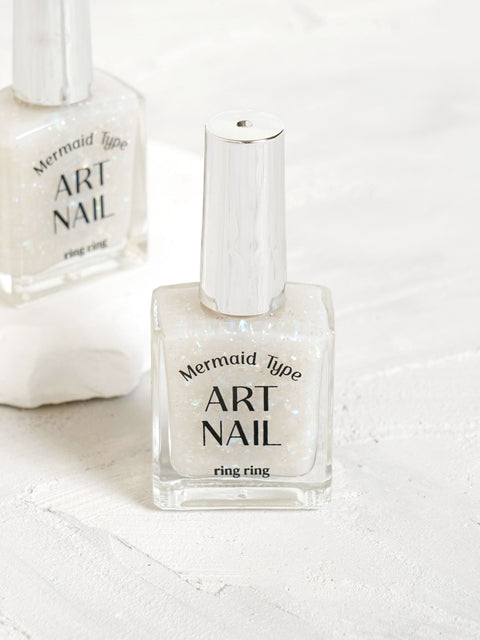 [✈️KOREA] Daiso - Ring Ring Art Nail 13 ml Mermaid White