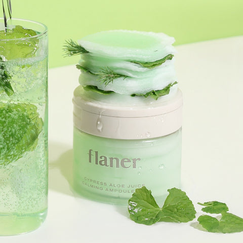 [✈️KOREA] Flaner - Cypress Aloe Juice Calming Ampoule Pad FLANER CYPRESS ALOE JUICE CALMING AMPOULE PAD