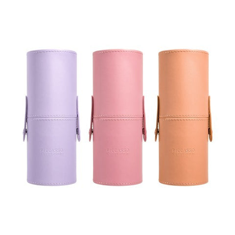 [✈️KOREA] PiccassoCollezioni - Leather Cylinder Brush Case ( orange)
