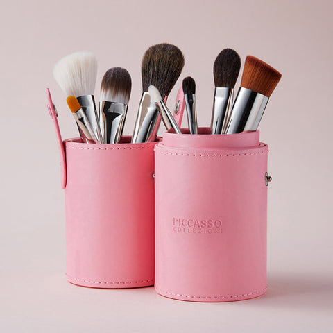 [✈️KOREA] PiccassoCollezioni - Leather Cylinder Brush Case ( orange)