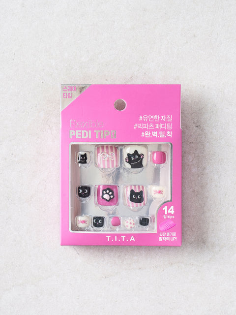 [✈️KOREA] Daiso - Titapress Pedi Tips 14pcs Pink
