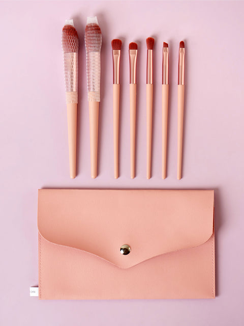 [✈️KOREA] Daiso - Makeup Brush Pouch 7-Piece Set