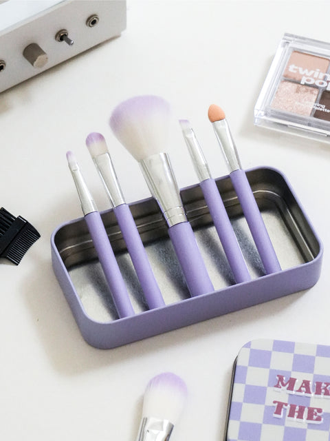 [✈️KOREA] Daiso - Mini Brush Set 7pcs in Tin Case